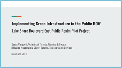 Implementing Green Infrastructure in the Public ROW presentation cover