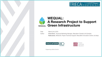 WEQUAL Green Infrastructure Research Project presentation cover page